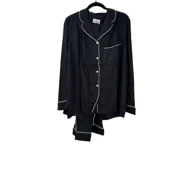 Chloe Kristyn Long Sleeve Button Up Pajama Suit Set Relaxed Fit Size X-Large NWT - Picture 6 of 10